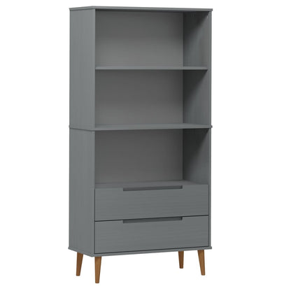 Boekenkast – Boekenrek – Opbergkast – Kantoor Kast – Wandkast – Massief Grenenhout – 85x35x170,5 cm – Scandinavisch Design