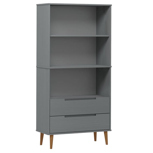 Boekenkast – Boekenrek – Opbergkast – Kantoor Kast – Wandkast – Massief Grenenhout – 85x35x170,5 cm – Scandinavisch Design