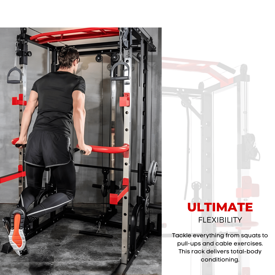 Smith Rack Machine – All-in-One Strength Station for Safe and Effective Strength Training at Home