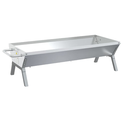 Automatische Houtskoolbarbecue – Elektrische BBQ – Grill – Houtskoolgrill – Buitenbarbecue – 207x45x83 cm – RVS Materiaal – Motor voor Automatisch Draaien