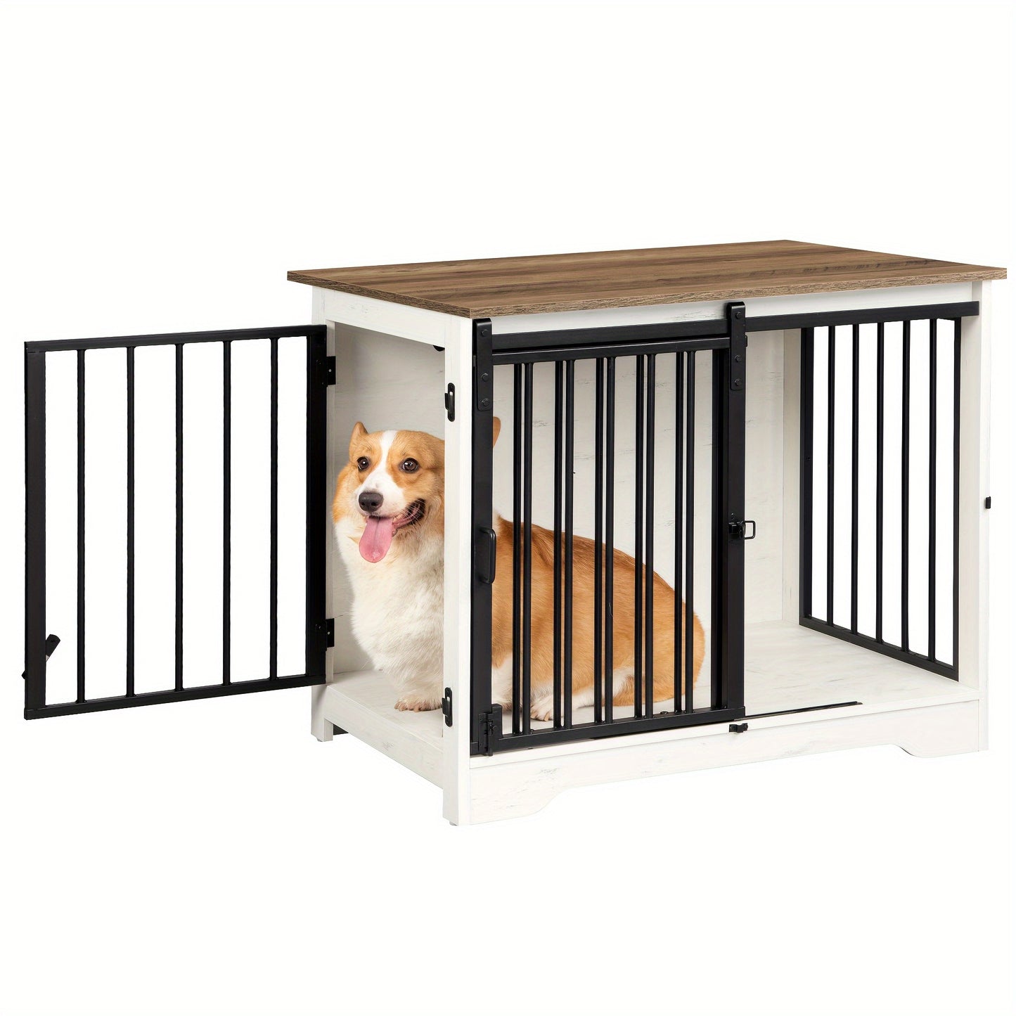 Hondenbench – Hondenkooi – Huisdierbench – Kennel – Hondenhok – Met Zijtafel Voor Extra Opbergruimte – Compact En Stevig Vezelplaat Design