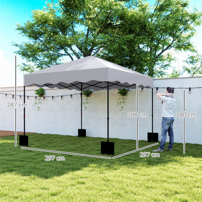 Partytent – Paviljoen – Feesttent – Tuinent – Vouwtent – 3x3 Meter – Waterdicht Oxford Stof Met UPF50+ UV-Bescherming
