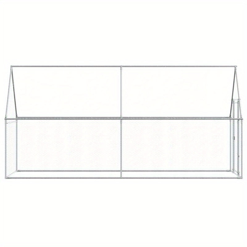 Kippenren – Kippenhok – Hennenhok – Kipren – Kippenkooi – Gegalvaniseerd Staal – 400x100x190 cm – Goede Ventilatie – Weerbestendig