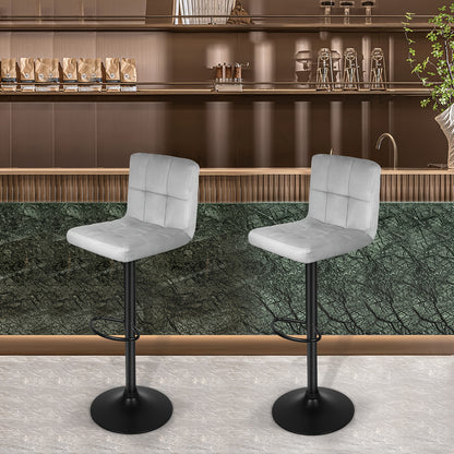 Barkrukken – Barstoelen – Krukken – Keukenstoelen – Barkruk Set – Velvet Bekleding – Draaibaar & Verstelbaar – Ergonomische Rugleuning