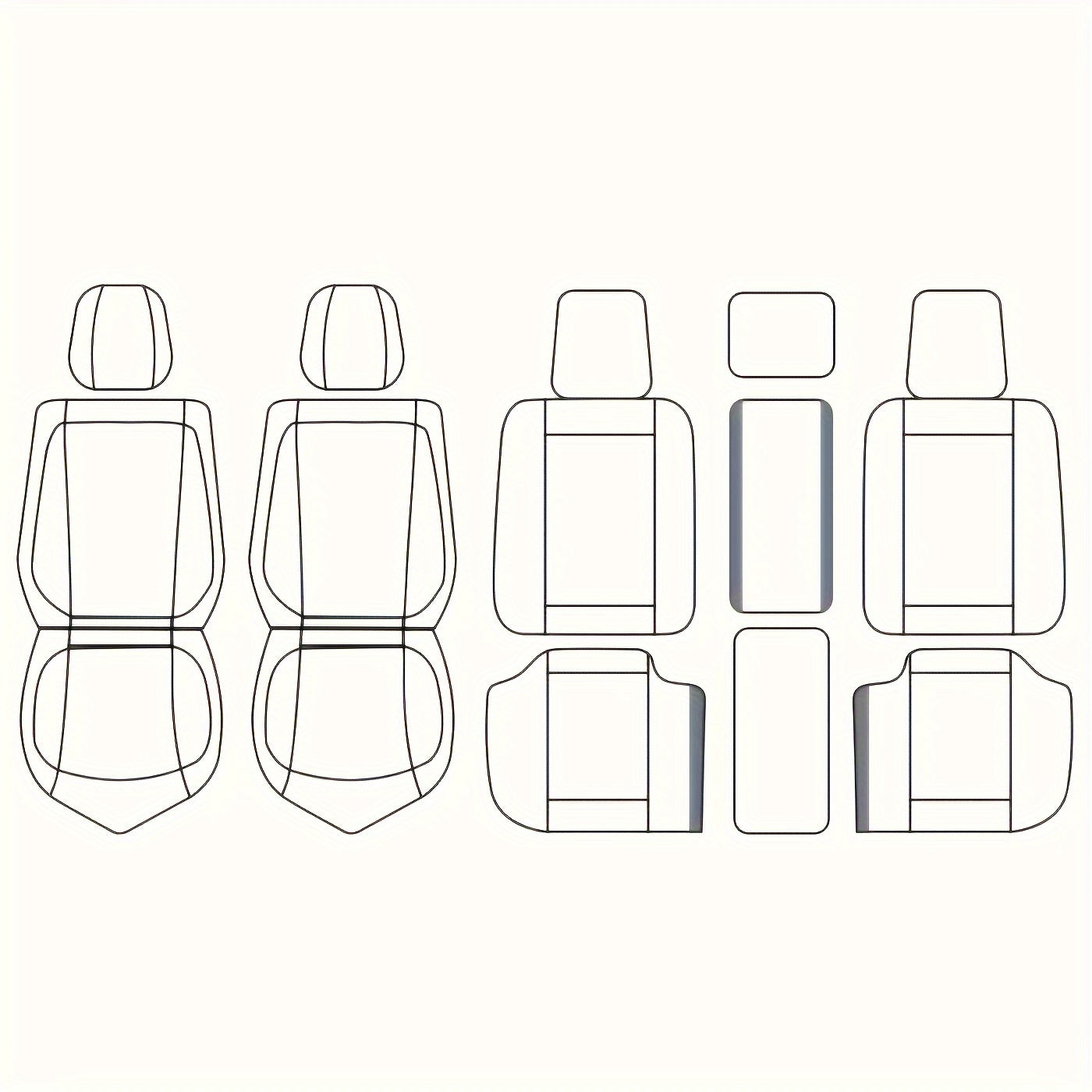 Autostoelhoezen Set – Stoelhoezen Auto – Autostoel Bekleding – Auto Stoelhoes – Auto Interieur Bescherming – Universele Pasvorm – Waterdicht PU Leer – Met Hoofdsteun- en Lendenkussens – 5 Zits (Zwart Rood)