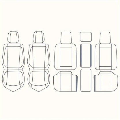 Autostoelhoezen Set – Stoelhoezen Auto – Autostoel Bekleding – Auto Stoelhoes – Auto Interieur Bescherming – Universele Pasvorm – Waterdicht PU Leer – Met Hoofdsteun- en Lendenkussens – 5 Zits (Zwart Rood)