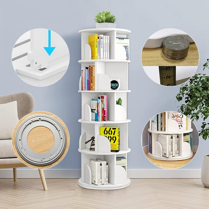 Boekenkast – Boekplank – Opbergkast – Vakkenkast – Wandrek – 5-laags Vrijstaand – Eikenhoutlook – Compact 40x159 cm