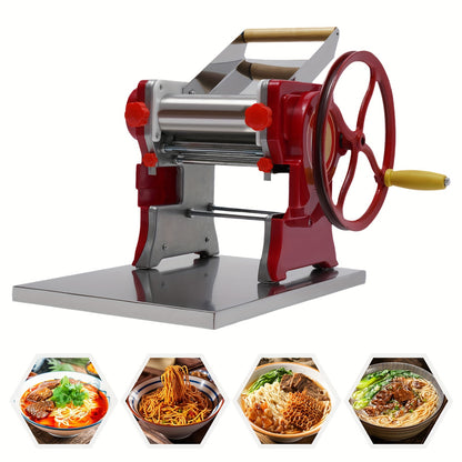 Pastamachine – Noedelmaker – Noodle Roller – Dumpling Maker – Wonton Machine – Roestvrij Staal & ABS – Voor 5-10 Personen – Variabele Snijdikte 0,5-5 mm