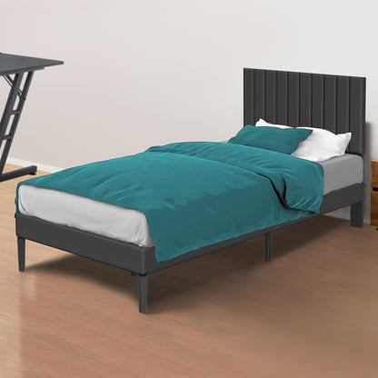 Gestoffeerd Bed – Bedframe – Boxspring – Slaapbank – Ledikant – Zwart Velvet – 160x200 cm – Met Knopen – Houten Lattenbodem