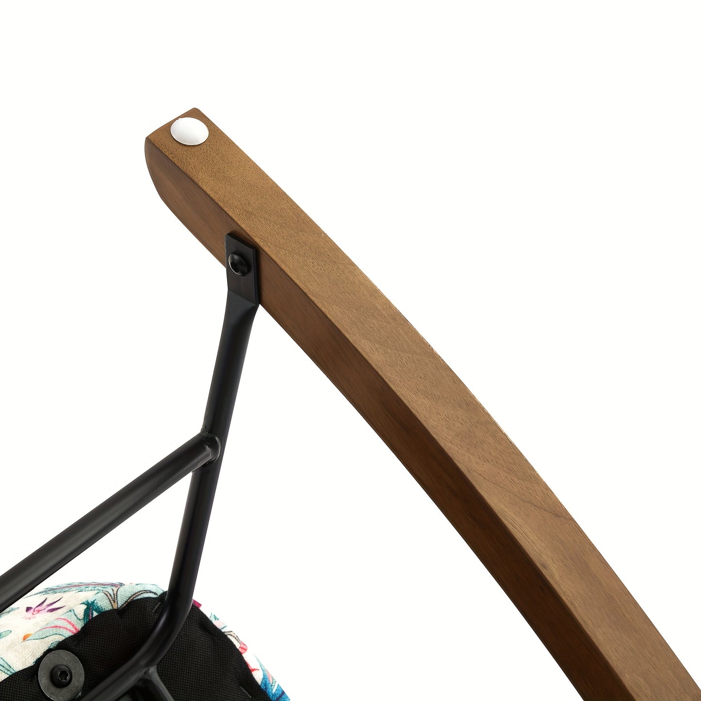 Bohemian Flower schommelstoel – Ergonomisch ontwerp met hoge rugleuning, lendenkussen en duurzaam metalen frame – Stijlvolle lounge- en leesstoel voor de woonkamer of het kantoor – Mix van kleuren