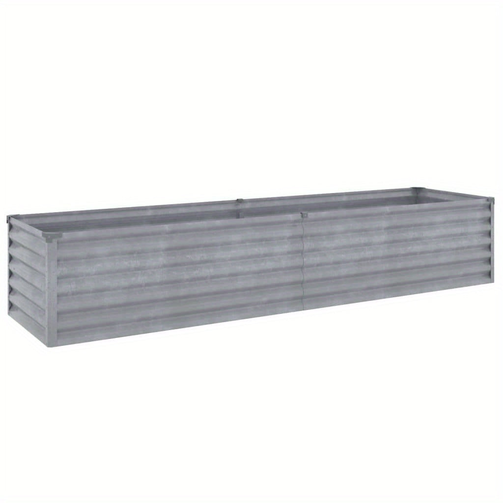 Tuinbak – Hoogtebed – Plantbak – Moestuinbak – Roestvast – Cortenstaal – Afmetingen 194x50x36 cm – Duurzaam & Robuust - QUORE