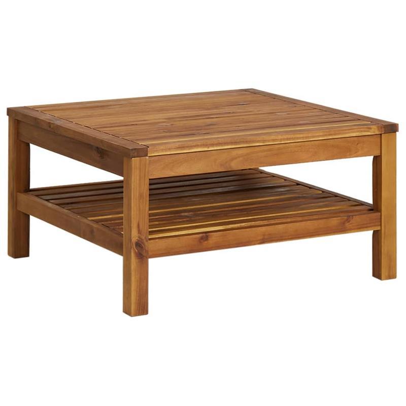 Coffee table 65x65x35cm massief acaciaWood Removable, suitable for indoor use and suitable for all seasons