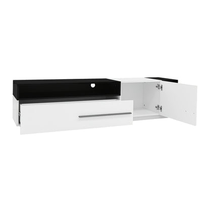 TV-Meubel – TV Dressoir – TV Kast – TV Meubel – Lowboard – Hoogglans – 170 cm – Geschikt Voor TV’s Tot 70 Inch – Met Lade, Deur En Open Vak