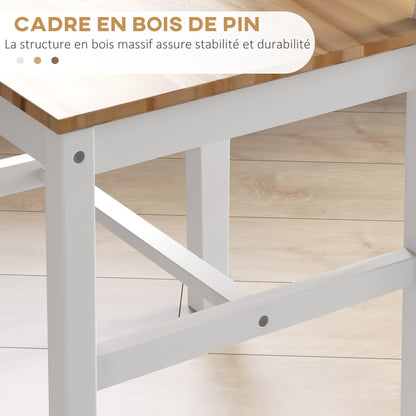 Eetkamerstoelen – Keukenstoelen – Stoelen – Landelijke Stoelen – Houten Stoelen – Set Van 4 – Massief Grenenhout – Hoge Rugleuning Ergonomisch