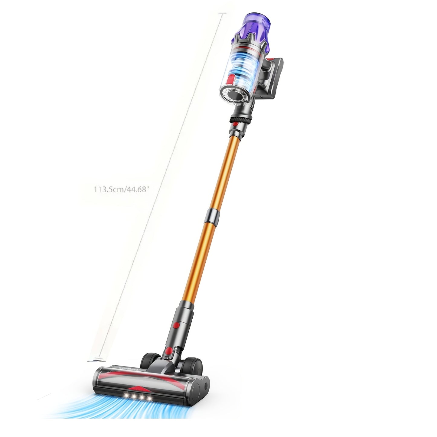 Steelstofzuiger – Draadloze Stofzuiger – Handstofzuiger – Snoerloze Kruimeldief – Stofzuiger Zonder Zak – 1,5L Stofreservoir – 50 kPa Zuigkracht – Blauw