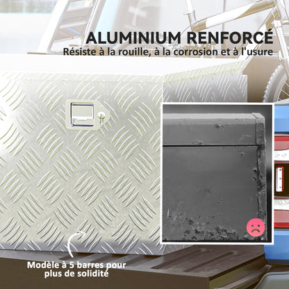 Aluminium Gereedschapskist – Gereedschapskoffer – Opbergkist – Tool Box – Werkplaatskist – Waterdicht – Lichtgewicht 73,7x41x46 cm – Zilver