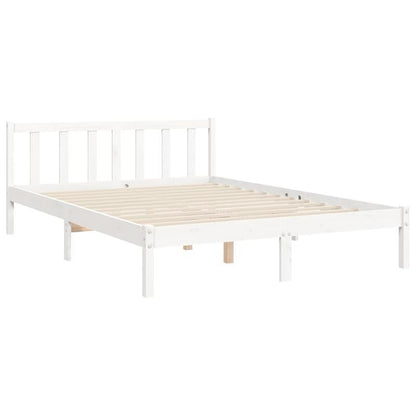 Bed Frame Without Mattress White 120x200cm Wood Solid pine Removable and durable