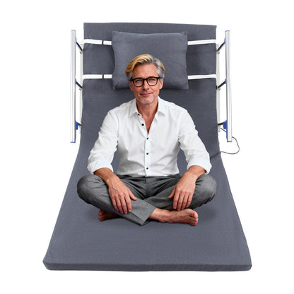 Power Lift Bed Backrest with Heavy-Duty Frame & Folding Armrests - Adjustable Bed Cots Suitable for,, Post-Surgery Care - / Use