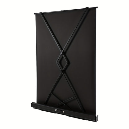 Mobiel Vloerprojectiescherm – Draagbaar Projectiescherm – Presentatiescherm – Thuisbioscoop Scherm – Gaming Scherm – 152,4 cm 16:9 – Handmatig Uittrekbaar Aluminium Frame met Glasvezel