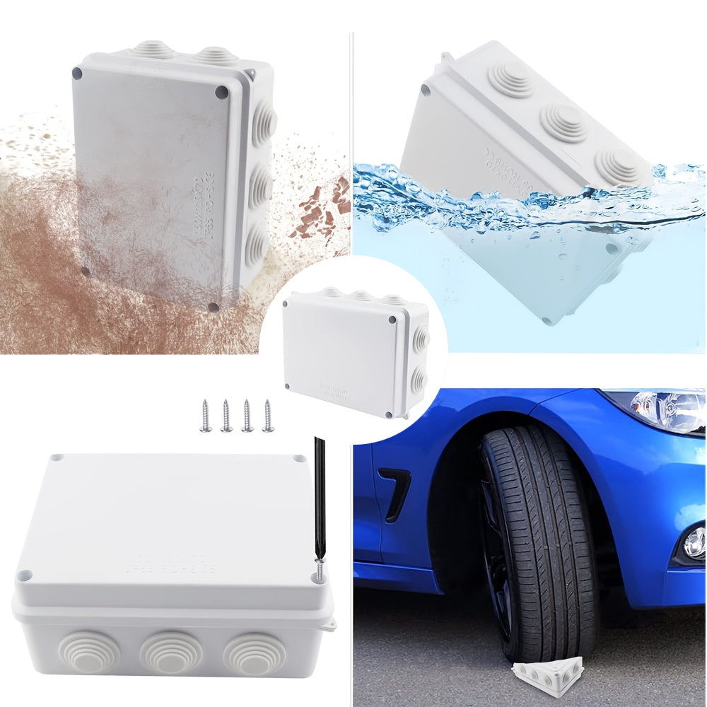 Waterdichte ABS Elektrische Behuizing – Stof- en Zanddicht – Voor Buitengebruik, Beveiligingscamera’s en Thuisdecoratie – Wit, Robuust en Afgedicht