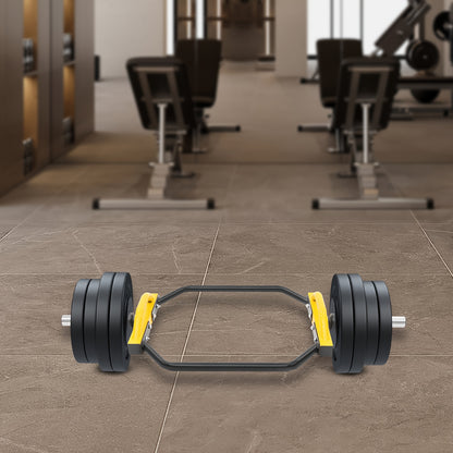 149.69KG Capacity Yellow Hex Dumbbell Bar with Spring Clip Collars, Ergonomic Non-Slip Handles - Ideal for Gym, Home & Workout Use, Personal Fitness Accessory|Secure Grip Dumbbell|Tungsten Steel Bar, Gym Accessories