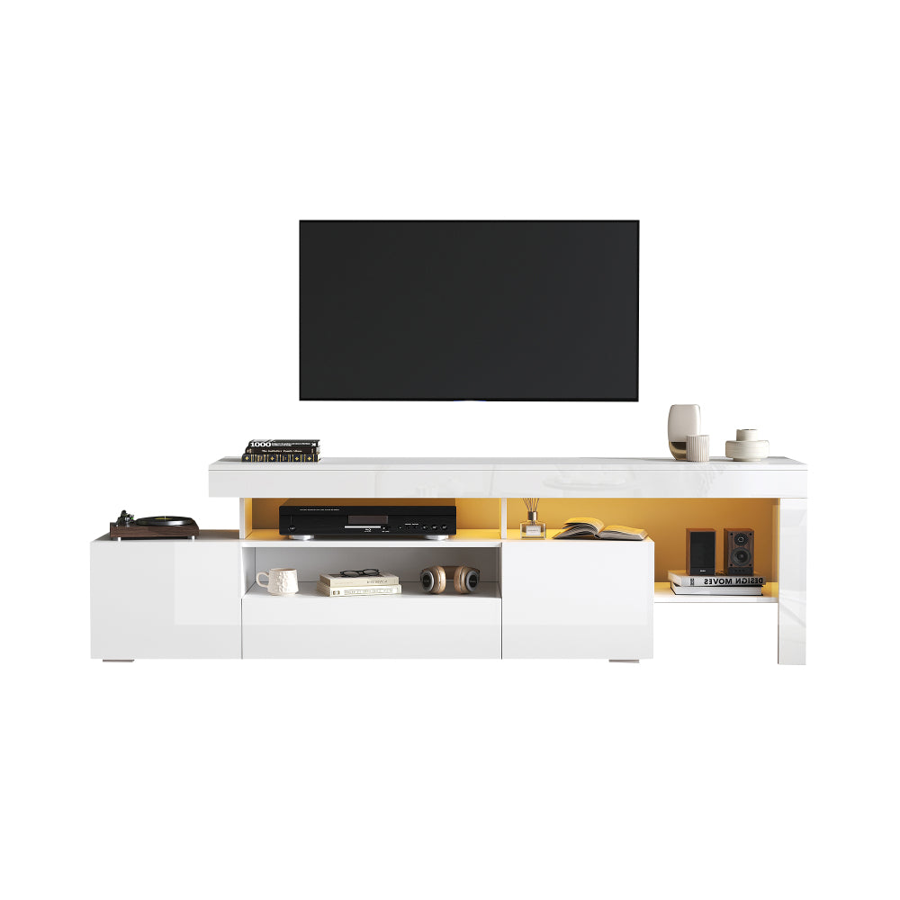 TV Meubel – TV Kast – Mediameubel – Tv Dressoir – Tv meubel wit – Geschikt voor 85 Inch – 3 Royale Kasten – Duurzaam Onderhoudsvriendelijk Materiaal