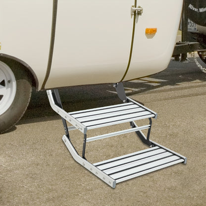 Campingtrap – Instapladder – Caravantrede – Campertrap – Opvouwbare Reissteiger – Aluminium Legering – Draagvermogen 200 kg