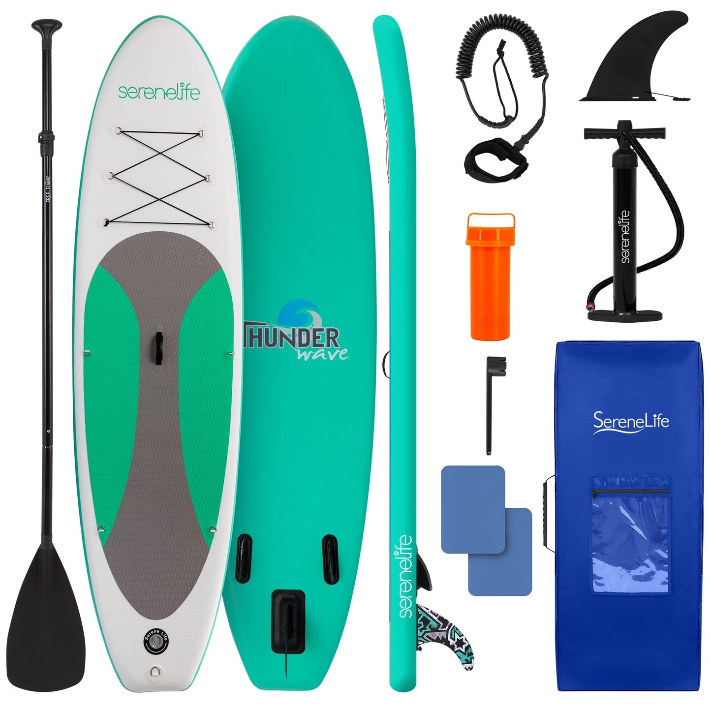 Inflatable SUP Board – Paddleboard – Stand Up Paddle – Opblaasbare SUP – SUP Bord – Extra Breed 81 cm – Versterkt PVC & Anti-Slip Deck – Compleet Set Olijfgroen