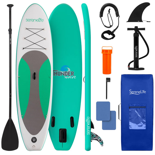 Inflatable SUP Board – Paddleboard – Stand Up Paddle – Opblaasbare SUP – SUP Bord – Extra Breed 81 cm – Versterkt PVC & Anti-Slip Deck – Compleet Set Olijfgroen
