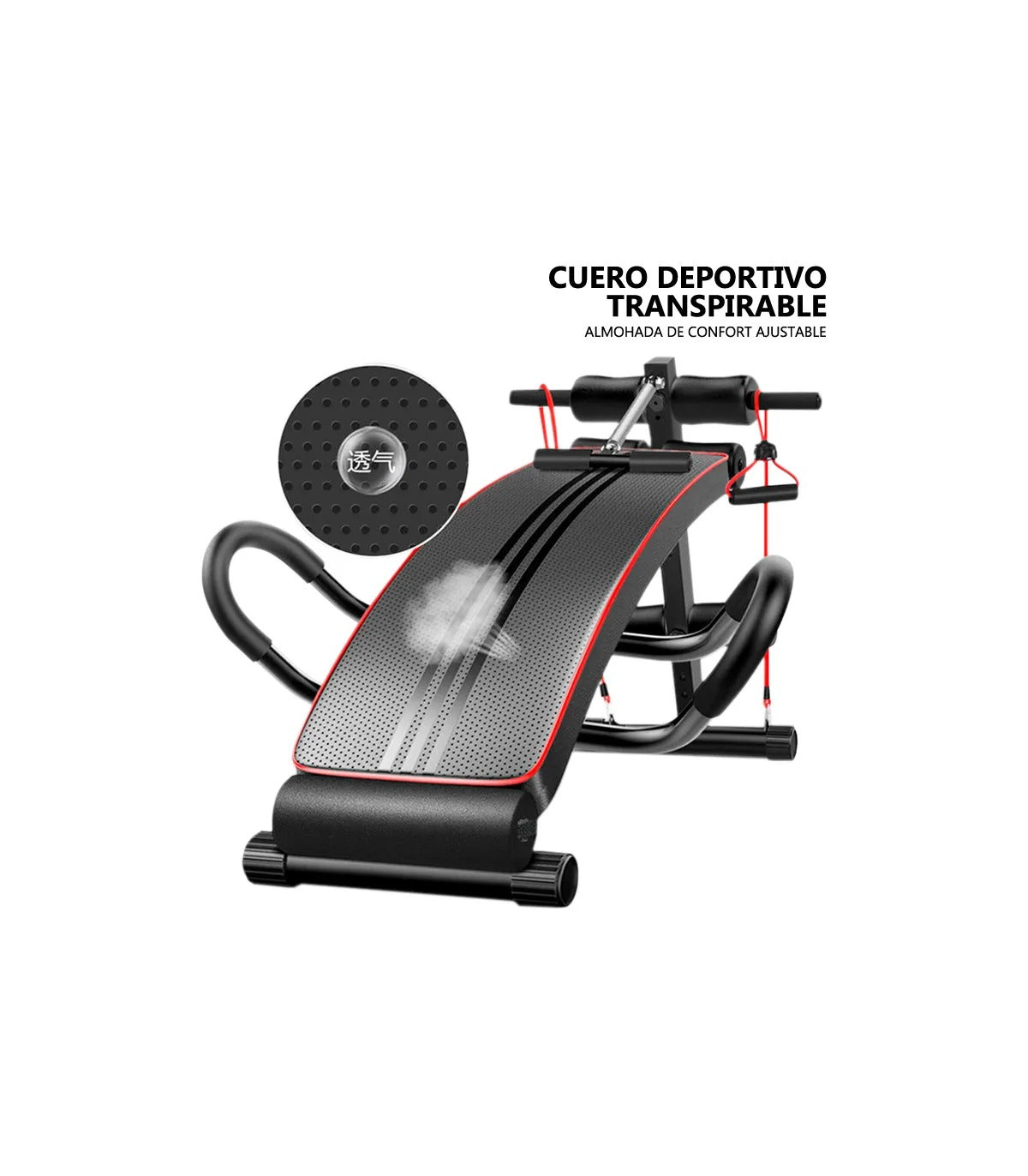 Verstelbare Buikspierbank - Fitnessbank - Halterbank - Fitness Bank - Bench Press - Trainingsbank - Verstelbaar en Inklapbaar - Halterbank voor Thuis & Gym - Wing Bench - Rood & Zwart