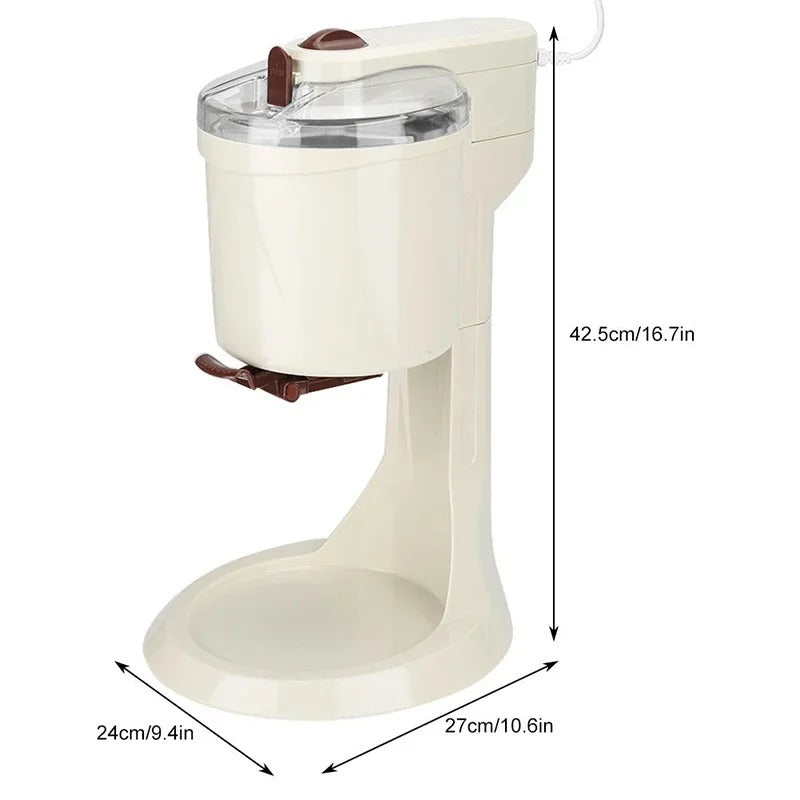 IJsmachine – Ijsmaker – Sorbetmaker – Yoghurtijsmachine – 1 Liter Inhoud – Voedselveilig Aluminium – Stil En Energiezuinig