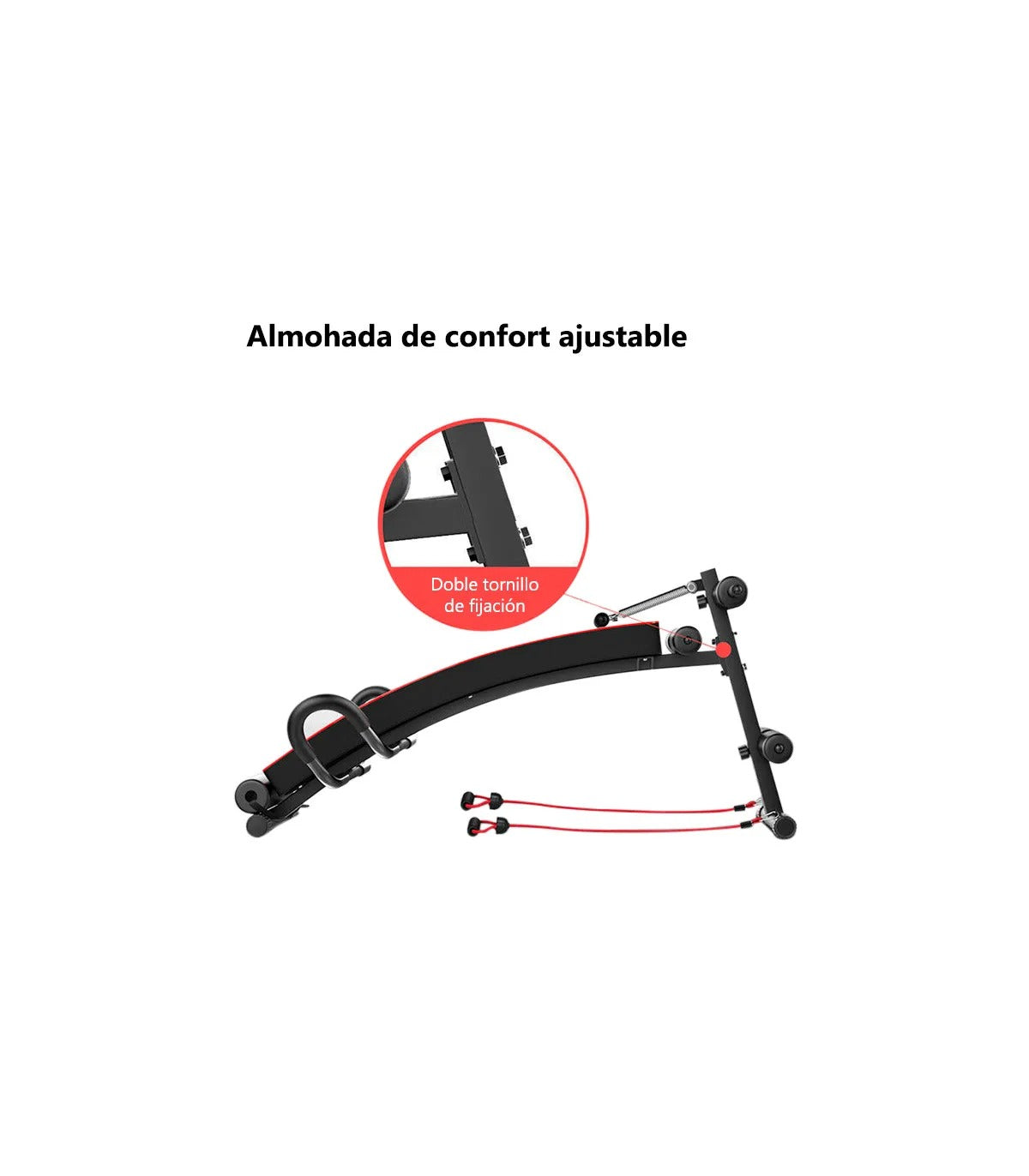 Verstelbare Buikspierbank - Fitnessbank - Halterbank - Fitness Bank - Bench Press - Trainingsbank - Verstelbaar en Inklapbaar - Halterbank voor Thuis & Gym - Wing Bench - Rood & Zwart