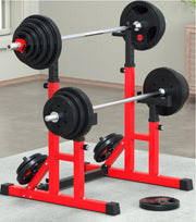 Power Rack - Haltersteunen - Squat Rek - Verstelbaar Squat Rack & Haltersteun - Multifunctioneel Krachtstation - Rood
