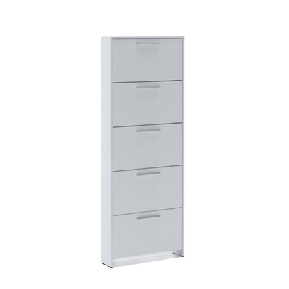 Shoe Rack Campania, Mobile Shoe Rack, Multi-Use Entrance Wardrobe, Shoe Cabinet, 69X17H187 Cm, White