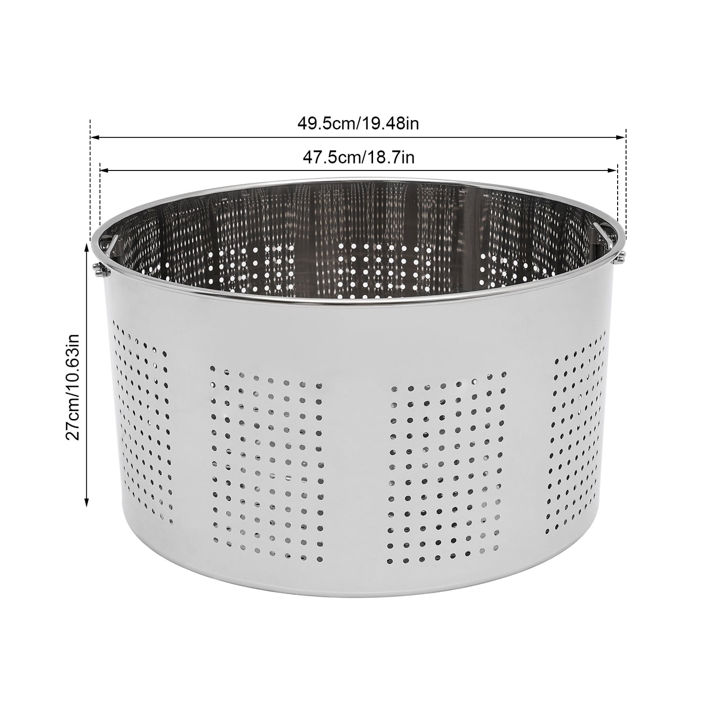 RVS Emmer – Roestvrijstalen Emmer – Met Deksel Emmer – Multifunctionele Emmer – Opbergemmer – 50 Liter Inhoud – Duurzaam 201 Roestvrij Staal