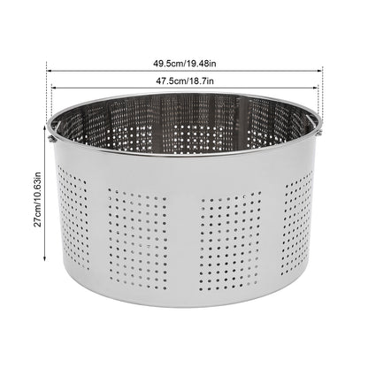 RVS Emmer – Roestvrijstalen Emmer – Met Deksel Emmer – Multifunctionele Emmer – Opbergemmer – 50 Liter Inhoud – Duurzaam 201 Roestvrij Staal