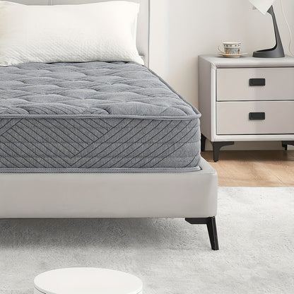 Pocketveringmatras – 7-Zone Matras – Orthopedisch Matras – Foam Matras – Luxe Matras – Grijs – 140x200 cm – Hoogte 21 cm – Plush Comfort – Duurzame Constructie
