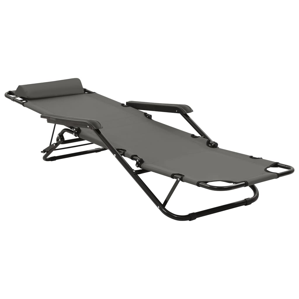 Verstelbare Ligstoel – Ligbed – Tuinstoel – Loungestoel – Balkonstoel – Katoenen Bekleding – Waterafstotende Kap