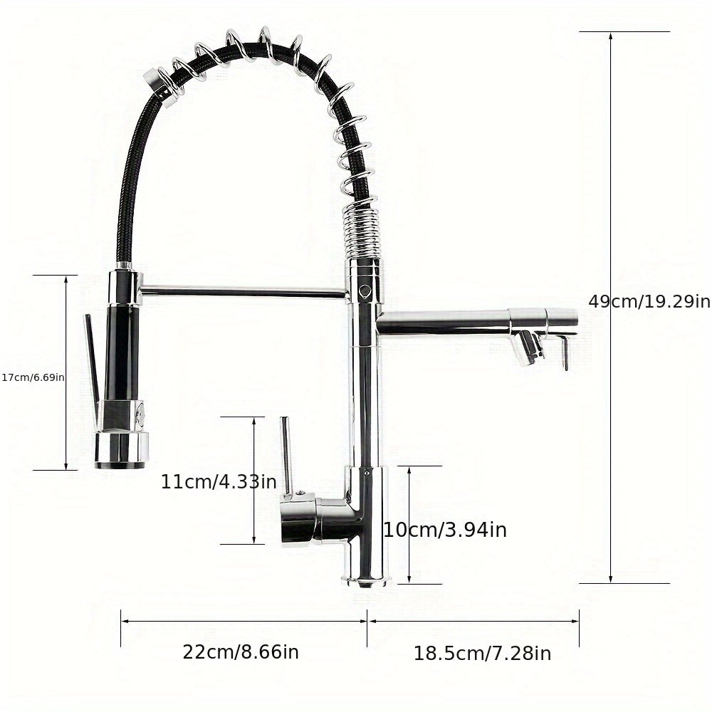 360° Swivel Brass Kitchen Faucet with Pull-Down Sprayer, Professional Grade Retractable Spray Head Tap with Solid Brass Construction, for Modern Kitchen Sink, Professionalgrade Faucet, Home Kitchen Upgrade, Stylish Kitchen F