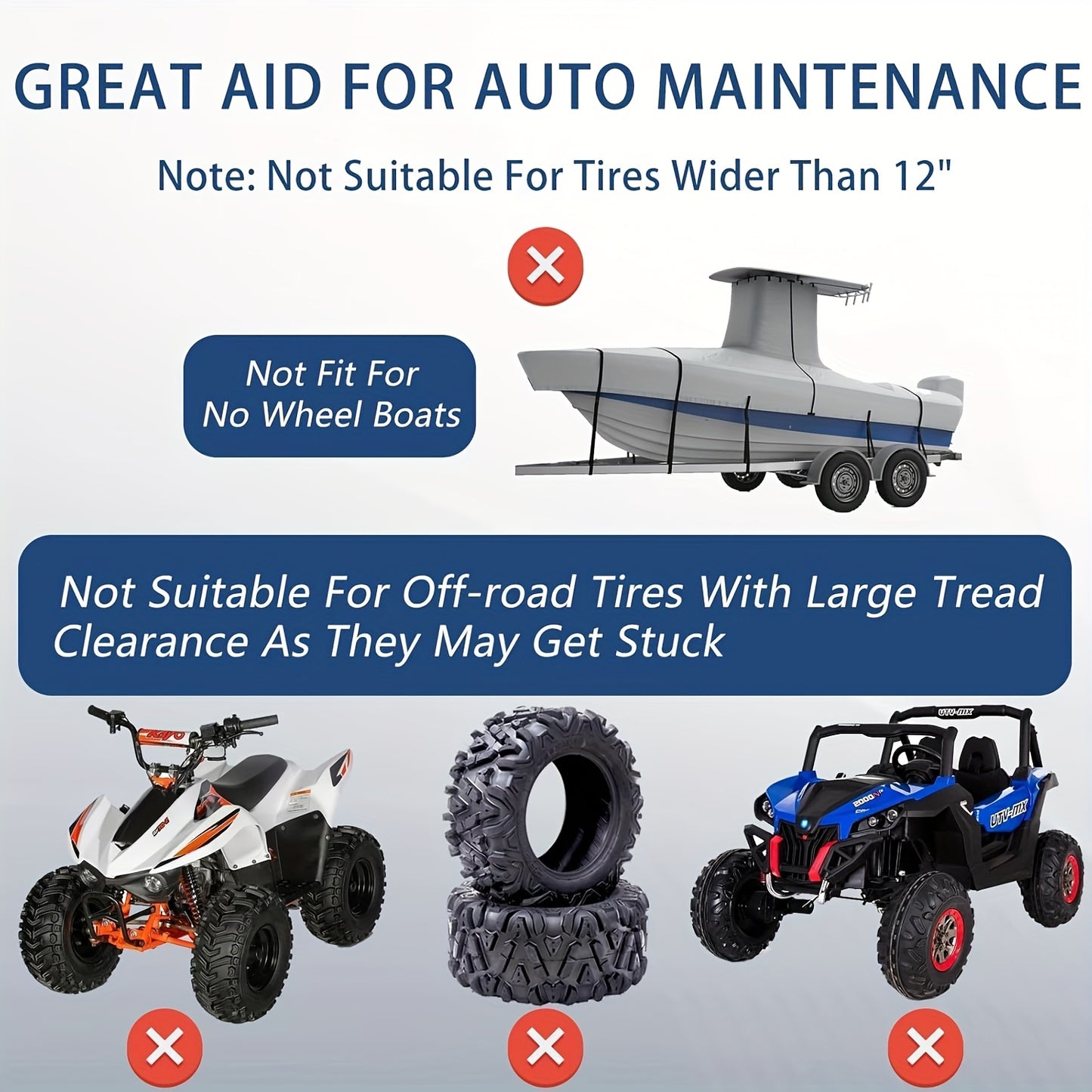 Car Tire Trailer – Autotrailer – Kayak Trailer – Bootentrailer – Aanhanger – 680.39 KG Capaciteit – Set Van 2 Trailer Jacks