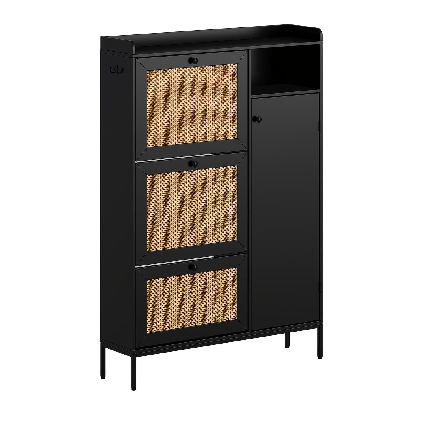Schoenenkast – Schoenenrek – Schoenopberger – Schoenenkast – Schoenenkast Hal – Smal Design – 3 Lades Met Kantelmechanisme – Verstelbare Planken