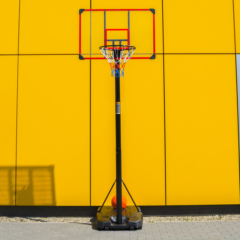 Basketbalpaal – Basketbalring – Basketbalstandaard – Basketbalset – Basketbalhoepel – Verstelbare Hoogte 225-305 cm – Stevig Stalen Frame