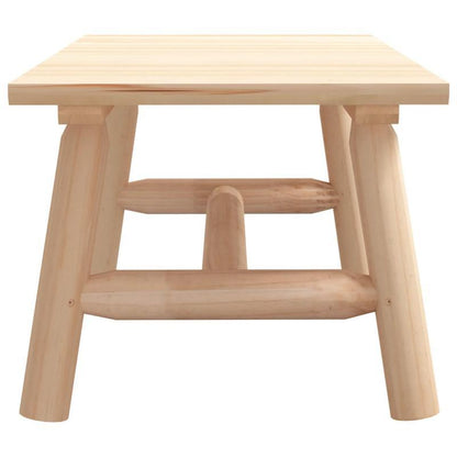 Solid Acacia Wood Coffee Table - Modern Farmhouse Living Room Center Table, Heavy-Duty Rectangular Side Table with Easy Assembly, Indoor/Outdoor use, Natural Wood Grain Finish for Living Room, Patio, Office - Sturdy Furniture