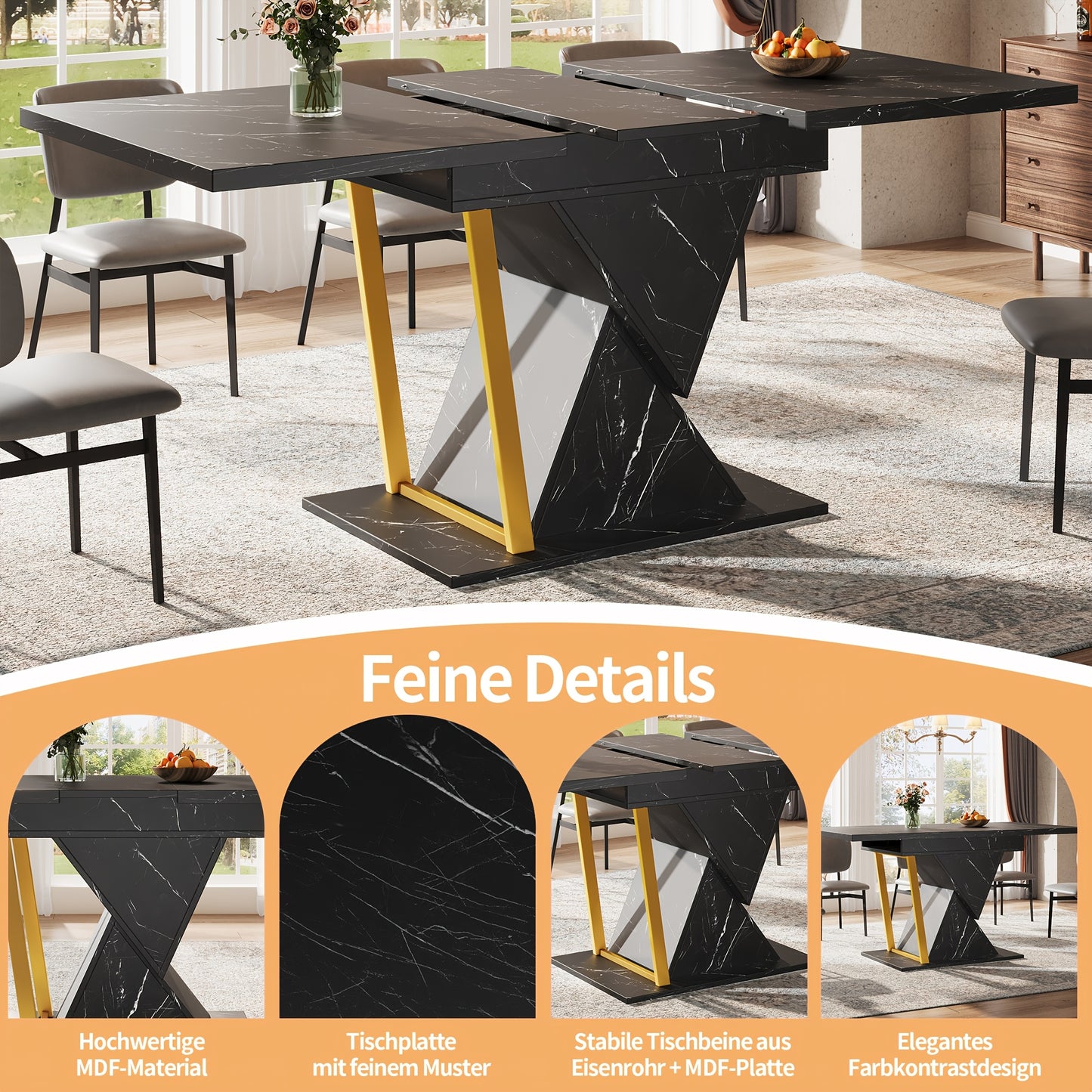 Salontafel – Koffietafel – Woonkamertafel – Bijzettafel – Tafel – Donkerbruin Met Glasblad – Metalen Poot – Opberglades – Modern Design