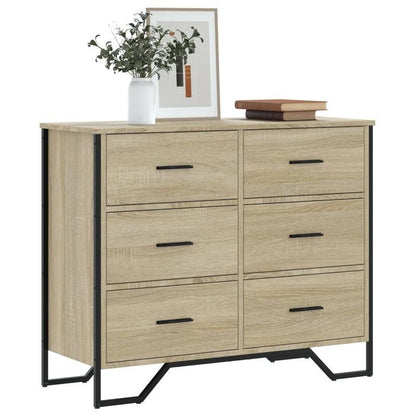 Easy Assembly Modern Dresser - 4-Drawer Storage Cabinet with, Beige Oak Finish, Sturdy Legs - Space-Saving Organizer for Bedroom, Living Room, Office - Engineered Wood Construction (91x35.5x74.5cm) - Ideal for Small Apartment
