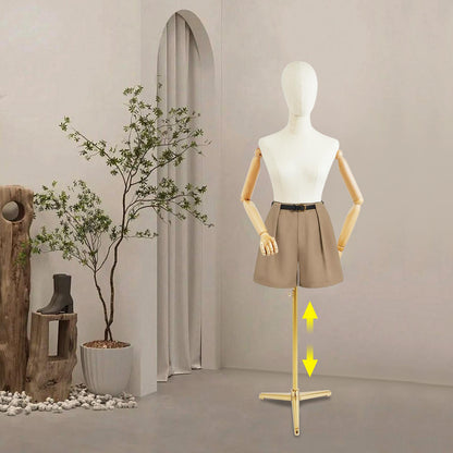 Premium Material Adjustable Design Female Mannequin | Double Hole Design, Good Flexibility, Stable Base, Assemble with Ease, Mixed Color, Brand: NaMaSyo
