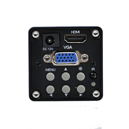 Professionele Digitale Microscoop met Verstelbare Arm 0.5X PZRR - Blauwe HDMI/VGA Camera + Verstelbare Standaard + LED Ringlamp - Ideaal voor Soldeerwerk, PCB Inspectie en Precisie Reparaties