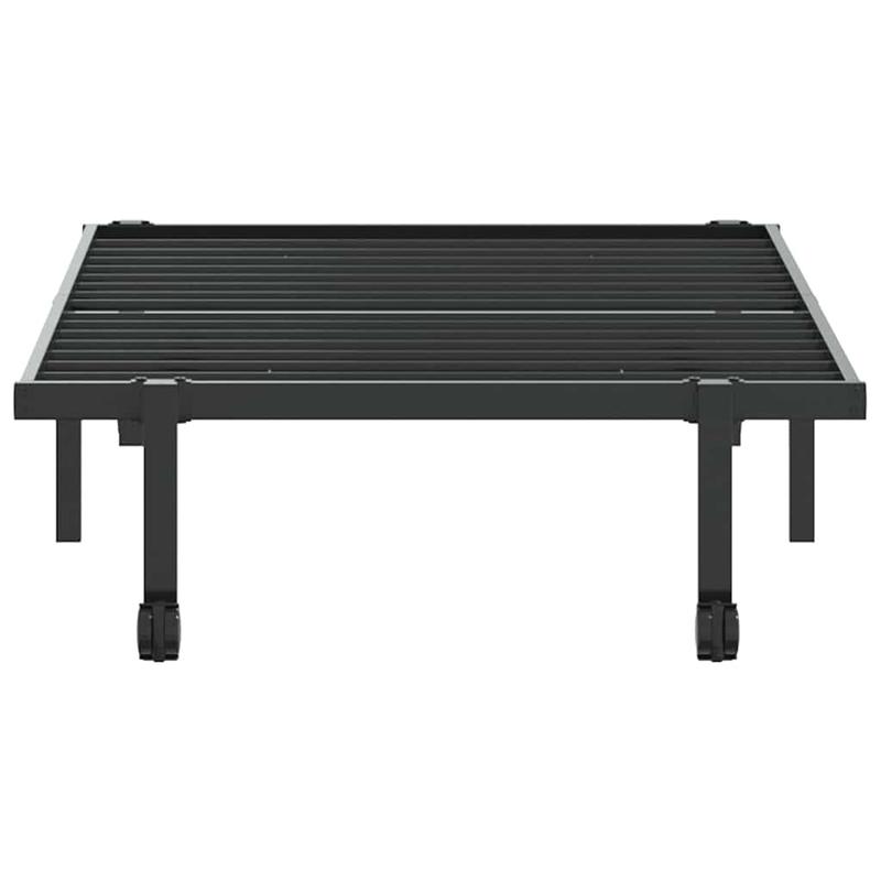 Bedframe – Inklapbaar Bedframe – Vouwbed – Stalen Bedframe – Opvouwbaar Bed – Stevig Stalen Frame – Ruimtebesparend Design – Maat 90x200 cm – Zwart
