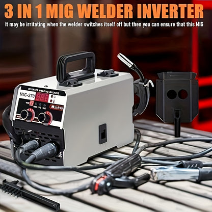 3-in-1 Lasmachine – MIG Lasser – TIG Lasser – ARC Lasser – Inverter Lasmachine – Gasloos Lassen – 140A Vermogen – Compact Draagbaar Aluminium