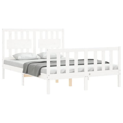 Bed Frame Without Mattress White 120x200cm Wood Solid pine Removable and durable